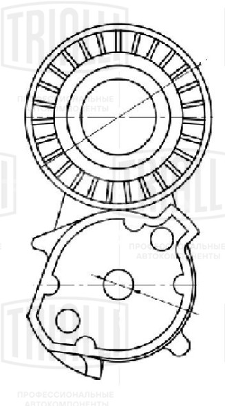 Ролик приводного ремня с натяжным механизмом для автомобилей Ford Kuga (08-)/Volvo S40 (04-) 2.4i/2.5i (компрессора кондиционера)