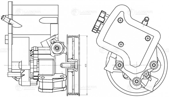 Насос ГУР для автомобилей Mercedes-Benz C (W204) (07-)/E (W211) (02-) 1.8T