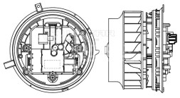 Электровентилятор отопителя для автомобилей Mercedes C (W205) (14-)/E (W213) (16-)/GLC (X253) (15-)