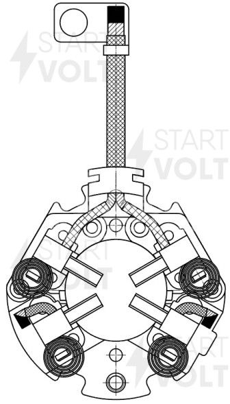 Узел щеточный стартера для автомобилей Mitsubishi Fuso Canter (12-) 3.0D