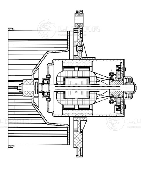Электровентилятор отопителя для автомобилей Лада 2123 Chevrolet Niva (02-) (без провода) (линейка Стандарт)