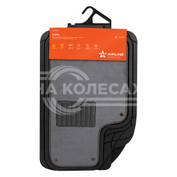 Ковры полимерные с отстегивающимся ковролином в салон автомобиля универсальные, цвет сер./черн., компл. 4 шт.