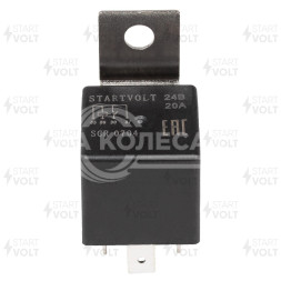 Реле автомобильное 4 контактное 24V 20A (с кронштейном) универсальное