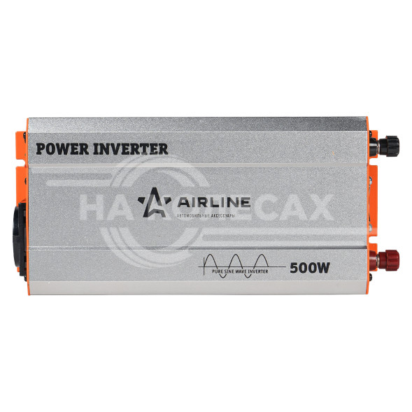 Инвертор автомобильный 12В-220В, 500 Вт чистый синус