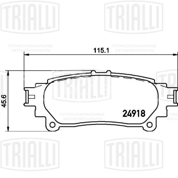 Колодки тормозные для автомобилей Lexus RX (08-) дисковые задние