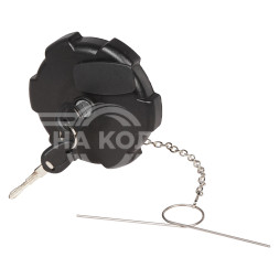 Крышка топливного бака 80мм с ключами и защитой, для а/м Volvo, MAN, Renault пласт./метал.