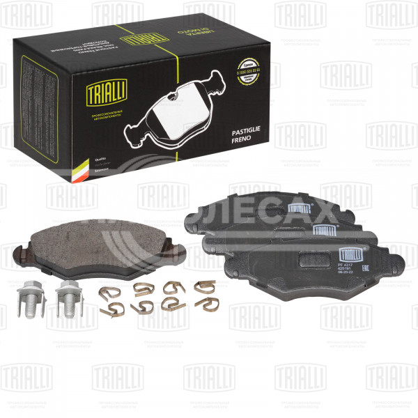 Колодки тормозные для автомобилей Peugeot 206 (98-) / 306 (97-) дисковые передние (с установочным комплектом)