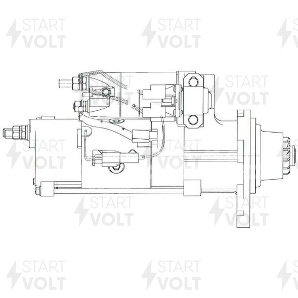 Стартер для автомобилей Volvo FH (05-)/FM (05-) с дв. D13A400/D13A440 24В 5,5кВт (шпилька)