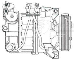 Компрессор кондиционера для автомобилей S80 II (06-)/XC60 (08-)/XC70 (07-) 2.4D/2.5T