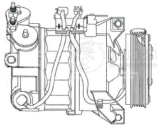 Компрессор кондиционера для автомобилей S80 II (06-)/XC60 (08-)/XC70 (07-) 2.4D/2.5T