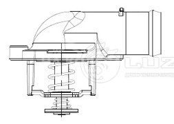 Термостат для автомобилей VW Touareg (02-)/Transporter T5 (03-) 2.5TDi (с алюминиевым корпусом)