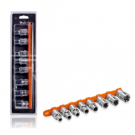 Набор головок 1/2&quot; DR TORX E10-E24 на подвесе 8 предметов
