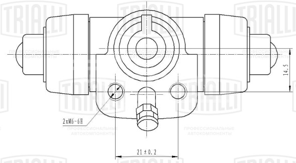 Цилиндр тормозной задний для автомобилей VW Polo (94-)/Golf III (91-) левый/правый d=17.5мм (чугун)
