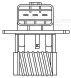 Резистор электровентилятора охлаждения для автомобилей Hyundai Elantra (HD) (06-)/ix35 (10-)/KIA CEED (07-)/CEED (12-)/Sportage III (10-)