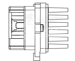 Резистор электровентилятора отопителя для автомобилей Ford Focus II (05-)/Mondeo IV (07-) (auto A/C)