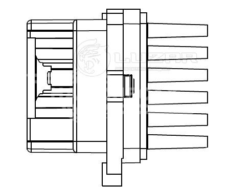 Резистор электровентилятора отопителя для автомобилей Ford Focus II (05-)/Mondeo IV (07-) (auto A/C)