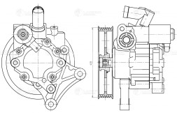 Насос ГУР для автомобилей Mercedes-Benz C (W204) (07-)/E (C207) 1.8T (с эл. магнит. клапаном)
