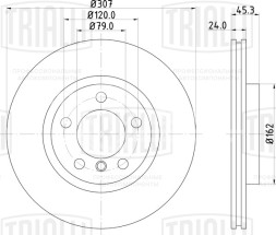 Диск тормозной передний для автомобилей Mini Countryman (10-) / Paceman (12-) d=307