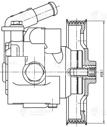 Насос ГУР для автомобилей Land Rover Freelander II (06-) 2.2D