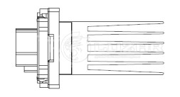 Резистор электровентилятора отопителя для автомобилей Hyundai Tuscon (04-)/KIA Sportage II (04-) (auto A/C) (тип Halla)