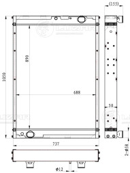 Радиатор охлаждения для автомобилей КАМАЗ 6520