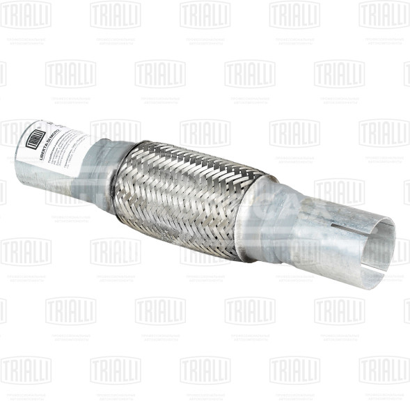 Переходник 50/50 L=300 под хомут с виброкомпенсатором 50х150 (нержавеющая алюминизированная сталь)