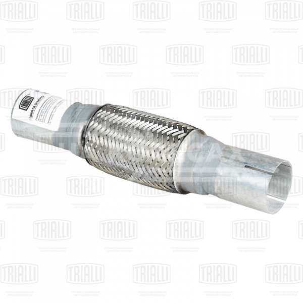 Переходник 50/50 L=300 под хомут с виброкомпенсатором 50х150 (нержавеющая алюминизированная сталь)