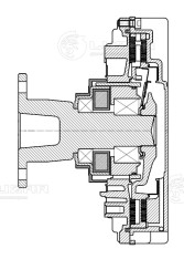 Муфта вязкостная для автомобилей КАМАЗ с дв. CUMMINS 6ISBe4,ISB6.7e4,5 (электронное управление, без крыльчатки)