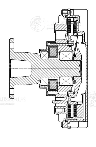 Муфта вязкостная для автомобилей КАМАЗ с дв. CUMMINS 6ISBe4,ISB6.7e4,5 (электронное управление, без крыльчатки)