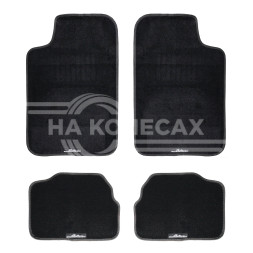 Ковры ковролиновые в салон автомобиля универсальные, цвет черн., компл. 4 шт.