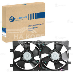 Электровентилятор охлаждения для автомобилей Chery Amulet (A15) (03-) (2 вентилятора) (с кожухом)