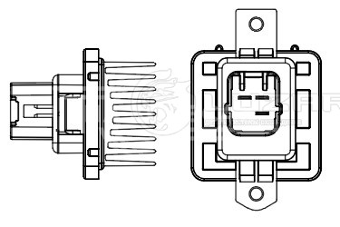 Резистор электровентилятора отопителя для автомобилей Mitsubishi Outlander (12-)/Pajero Sport (15-)/L200 (15-)/ASX (12-)