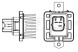 Резистор электровентилятора отопителя для автомобилей Mitsubishi Outlander (12-)/Pajero Sport (15-)/L200 (15-)/ASX (12-)