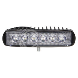 Фара светодиодная прямоугольная 6LED, направленный свет, 18Вт, 157х42х40мм, 12/24В