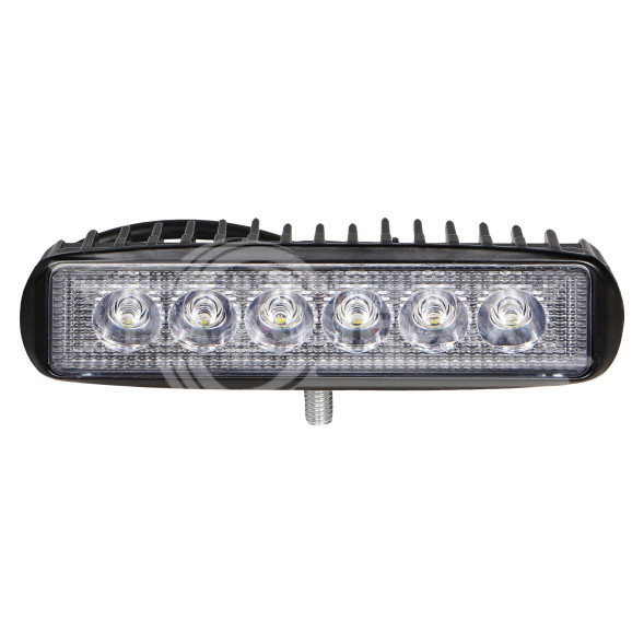 Фара светодиодная прямоугольная 6LED, направленный свет, 18Вт, 157х42х40мм, 12/24В