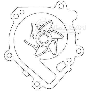 Насос водяной для автомобилей Chery QQ6 (06-)/Indis (10-) 1.3i