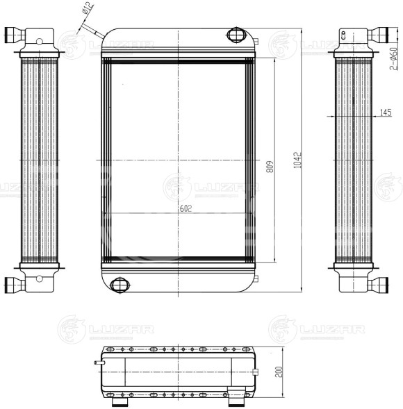 Радиатор охлаждения для комбайна РСМ 142 (ACROS-530) с дв. ЯМЗ-236БК