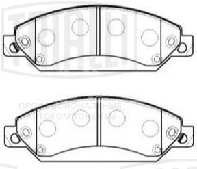 Колодки тормозные дисковые передние для автомобилей Chevrolet Tahoe (07-) / (14-) / Cadillac Escalade (06-) (PF 4396)
