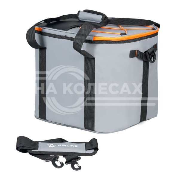 Сумка-холодильник (термосумка)&quot;Пикник&quot;, 56л, 41*34*41см, водонепр.,серая
