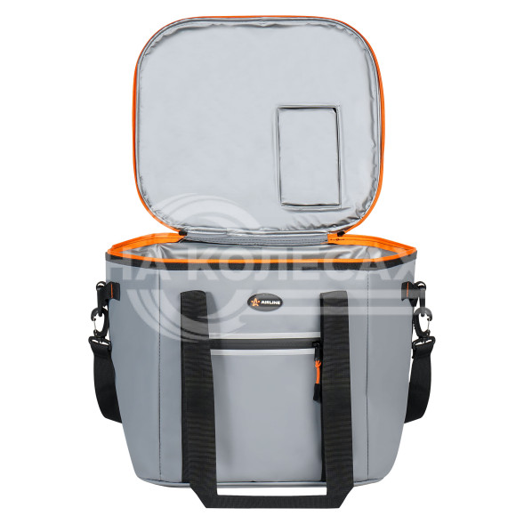 Сумка-холодильник (термосумка)&quot;Пикник&quot;, 56л, 41*34*41см, водонепр.,серая