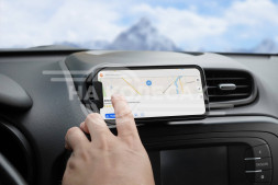 Держатель для телефона автомобильный в дефлектор прищепка магнитный прямоугольный