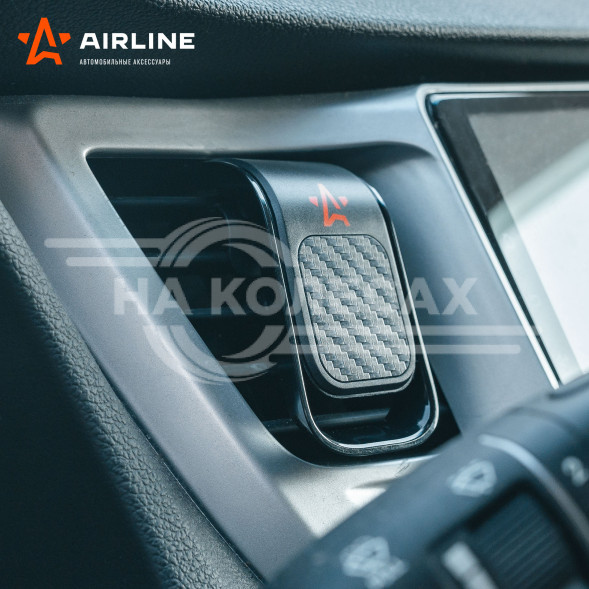 Держатель для телефона автомобильный в дефлектор прищепка магнитный прямоугольный