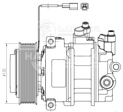 Компрессор кондиционера Mercedes-Benz Actros MP2 (02-)