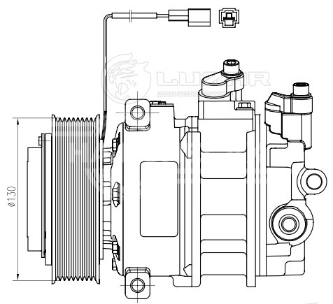 Компрессор кондиционера Mercedes-Benz Actros MP2 (02-)