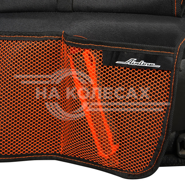 Накидка защ. под детское автокресло (108*46 см) со спинкой, с карманом, полиэстер, черн.