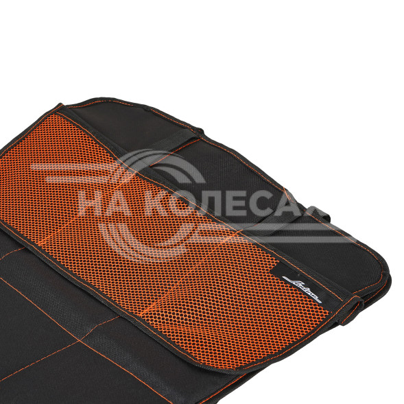 Накидка защ. под детское автокресло (108*46 см) со спинкой, с карманом, полиэстер, черн.