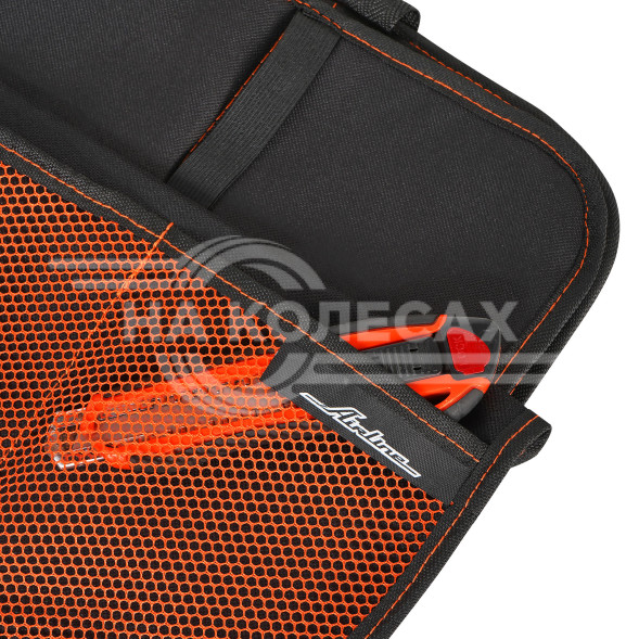 Накидка защ. под детское автокресло (108*46 см) со спинкой, с карманом, полиэстер, черн.