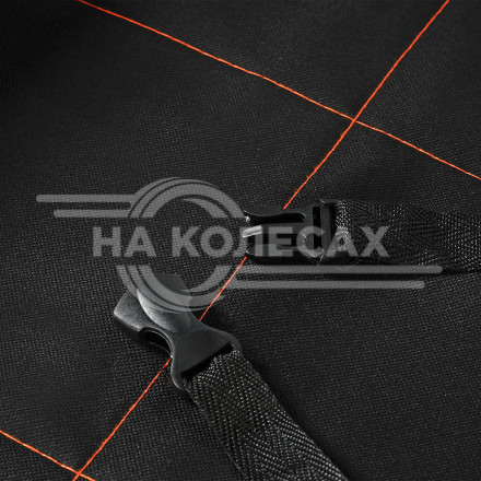Накидка защ. под детское автокресло (108*46 см) со спинкой, с карманом, полиэстер, черн.