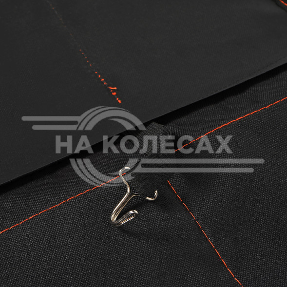 Накидка защ. под детское автокресло (108*46 см) со спинкой, с карманом, полиэстер, черн.