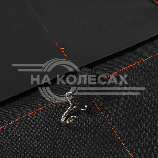 Накидка защ. под детское автокресло (108*46 см) со спинкой, с карманом, полиэстер, черн.